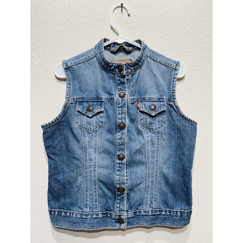 Levi’s Denim Vest Blue Women’s Medium Snaps